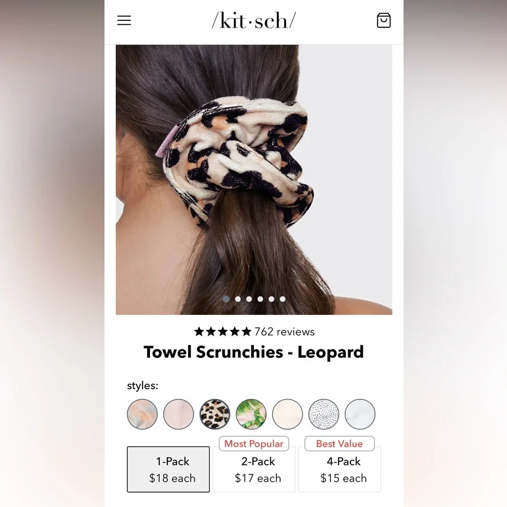🐆 Kitsch Towel Scrunchie - Picture 4 of 4